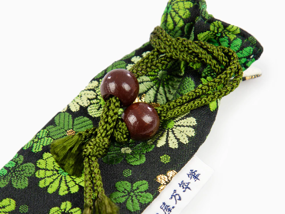 Nakaya Kyoto 'Nishijin-ori' textile Pen pouch for 1 pen Green - Image 6