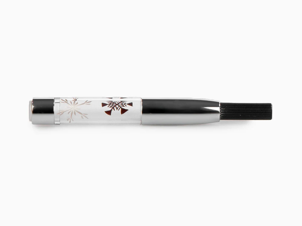 Nakaya Maki-e Snow flower design Converter, Metal, Palladium trim, 0.53ml - Image 3