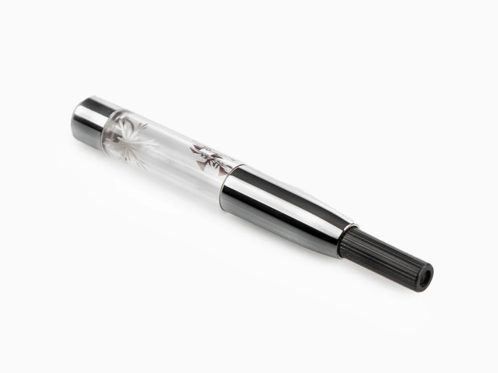 Nakaya Maki-e Snow flower design Converter, Metal, Palladium trim, 0.53ml - Image 4