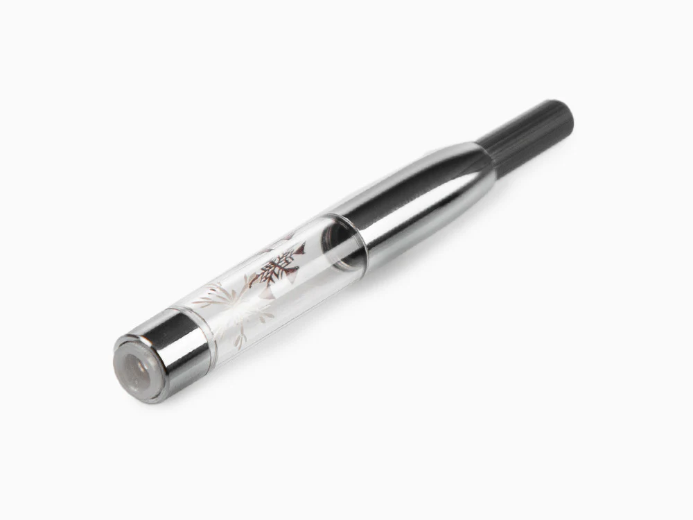 Nakaya Maki-e Snow flower design Converter, Metal, Palladium trim, 0.53ml - Image 5