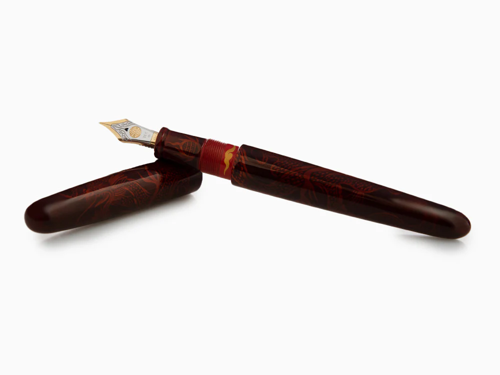 Nakaya Makie Fountain Pen, Aka-Tamenuri, Portable, Ebonite - Image 8