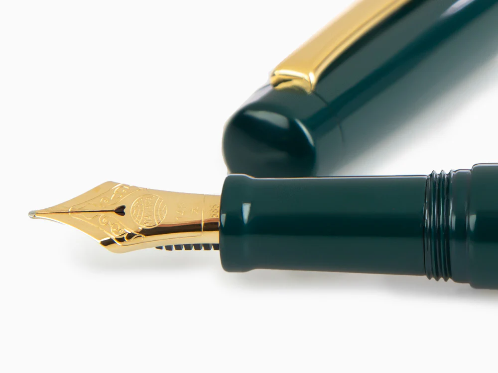Nakaya Neo-Standard Fountain Pen, Midori, Ebonite and Urushi, 14k Gold - Image 5