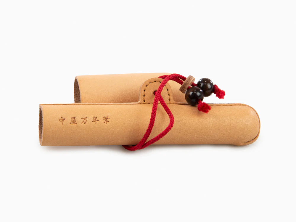 Nakaya Pen Case, Leather, Brown / Red, 1 Writing Instrument - Image 5