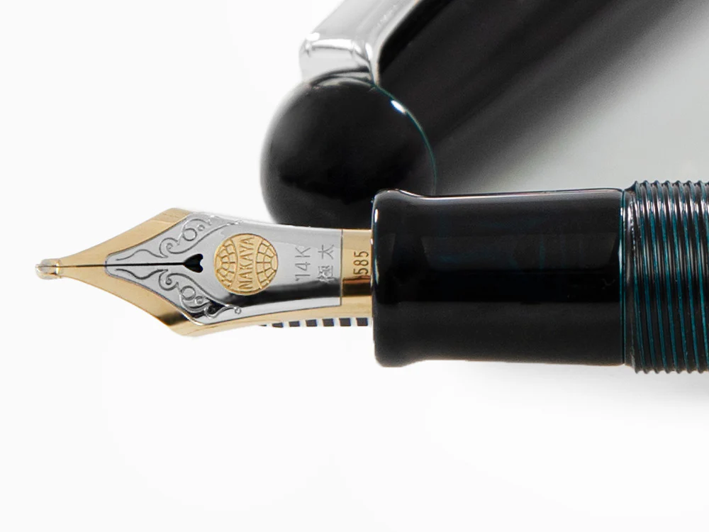 Nakaya Writer Ascending Dragon I-Tamesukashi Fountain Pen, Ao-Tamenuri - Image 5