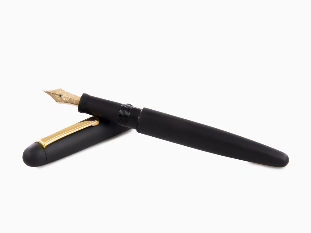 Nakaya Writer Black Hairline Fountain Pen, Long, Ebonite - Image 8