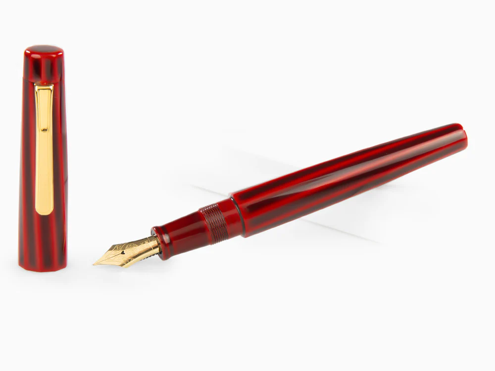 Nakaya Writer Fountain Pen Aka-Tamenuri, Decapod (TW), Ebonite & Urushi - Image 2