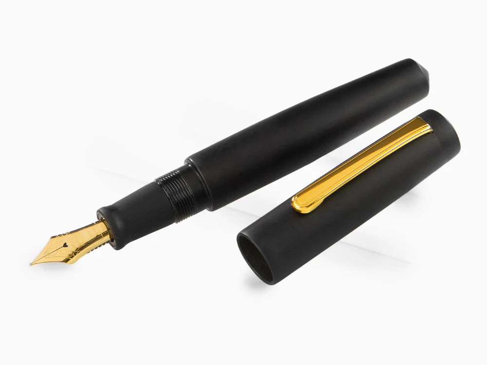 Nakaya Writer Fountain Pen Black Hairline, Piccolo, Ebonite, Gold nib - Image 4
