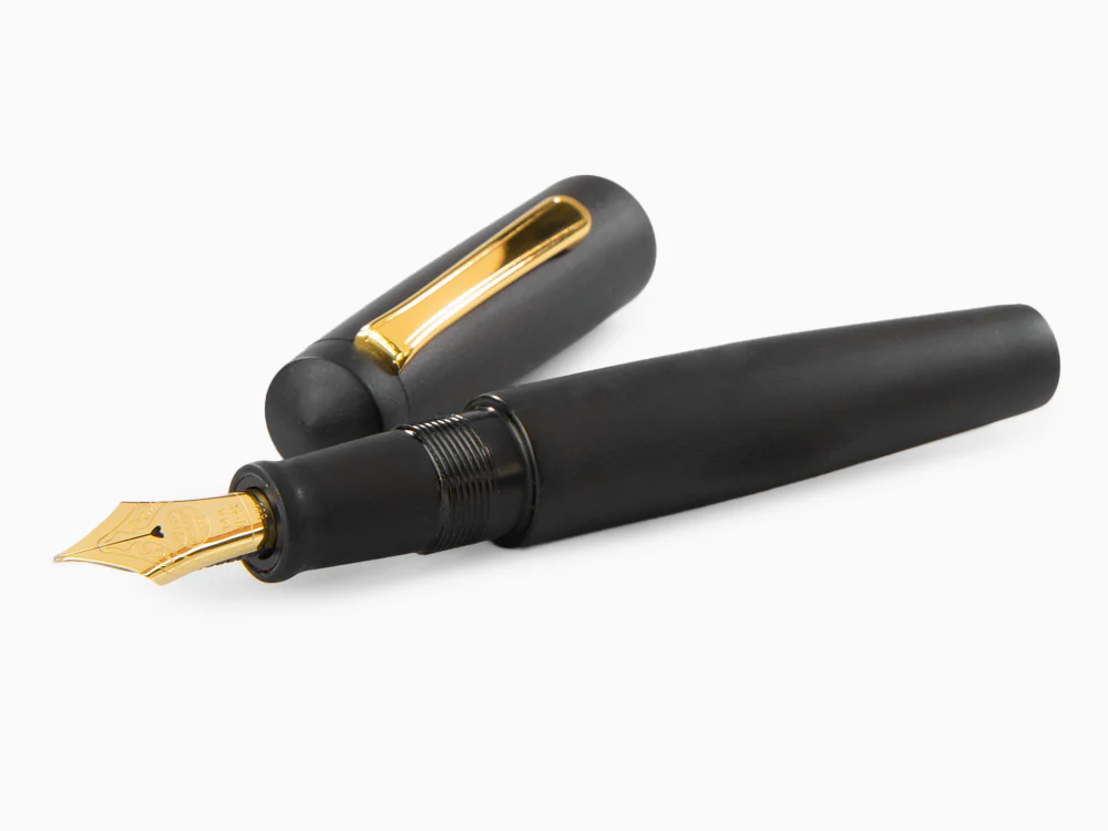 Nakaya Writer Fountain Pen Black Hairline, Piccolo, Ebonite, Gold nib - Image 7