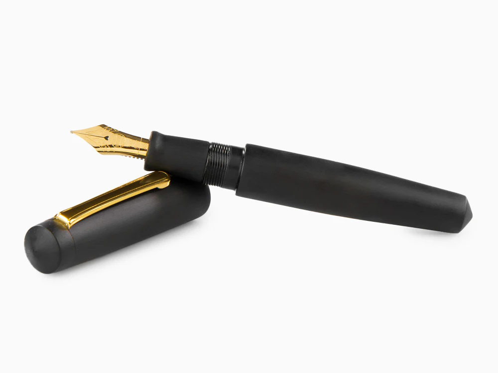 Nakaya Writer Fountain Pen Black Hairline, Piccolo, Ebonite, Gold nib - Image 8
