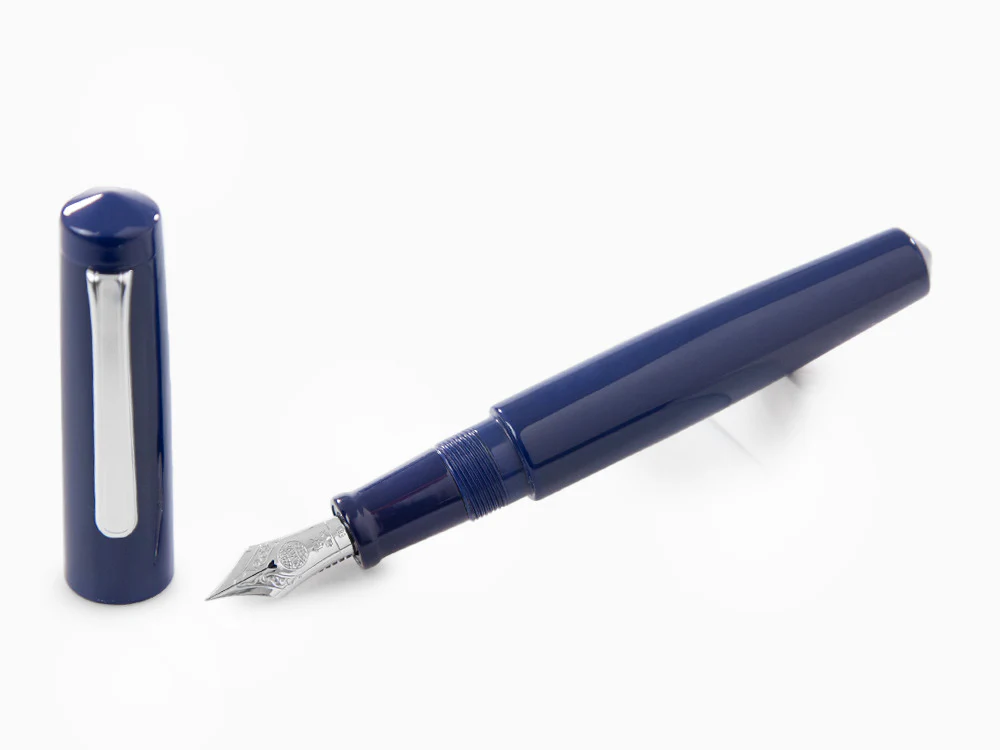 Nakaya Writer Fountain Pen Kikyo, Piccolo, Ebonite, Rhodium plated - Image 2