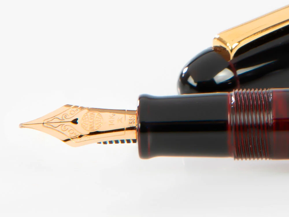 Nakaya Writer Fountain Pen, Kuro Tamenuri, Ebonite and Urushi lacquer - Image 5