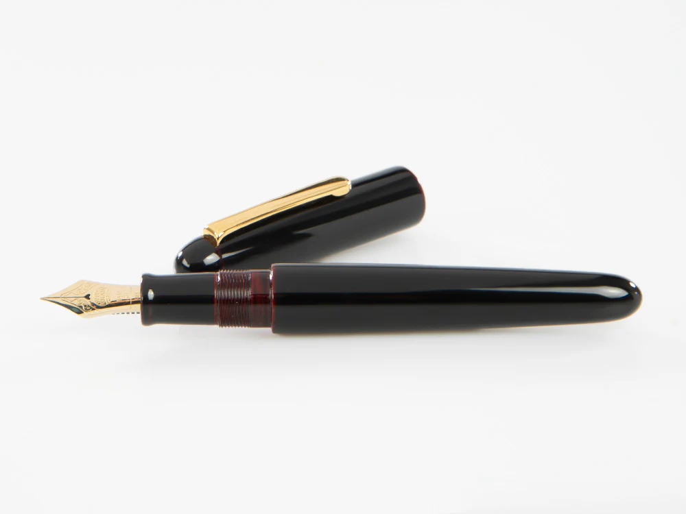 Nakaya Writer Fountain Pen, Kuro Tamenuri, Ebonite and Urushi lacquer - Image 7