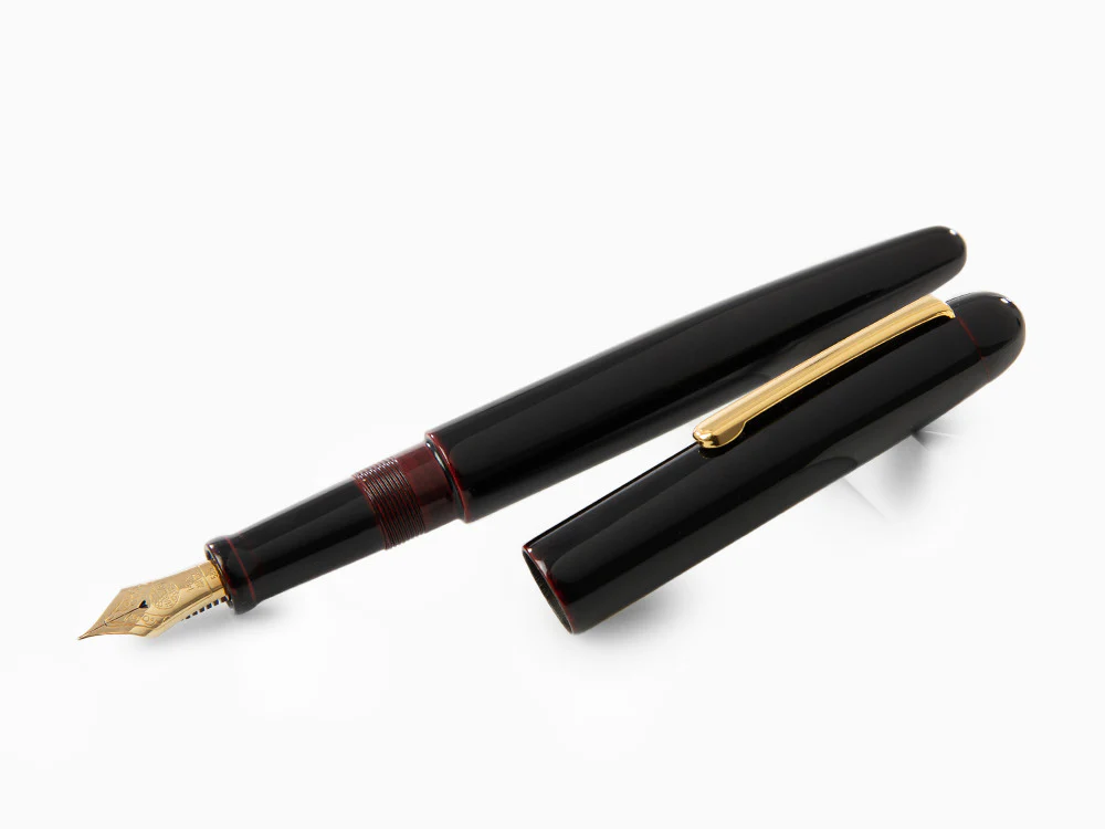 Nakaya Writer Fountain Pen Kuro-Tamenuri, Long, Ebonite - Image 4