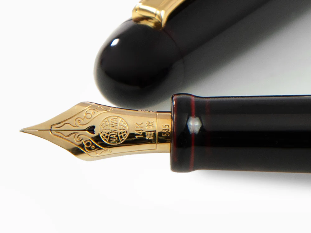 Nakaya Writer Fountain Pen Kuro-Tamenuri, Long, Ebonite - Image 5