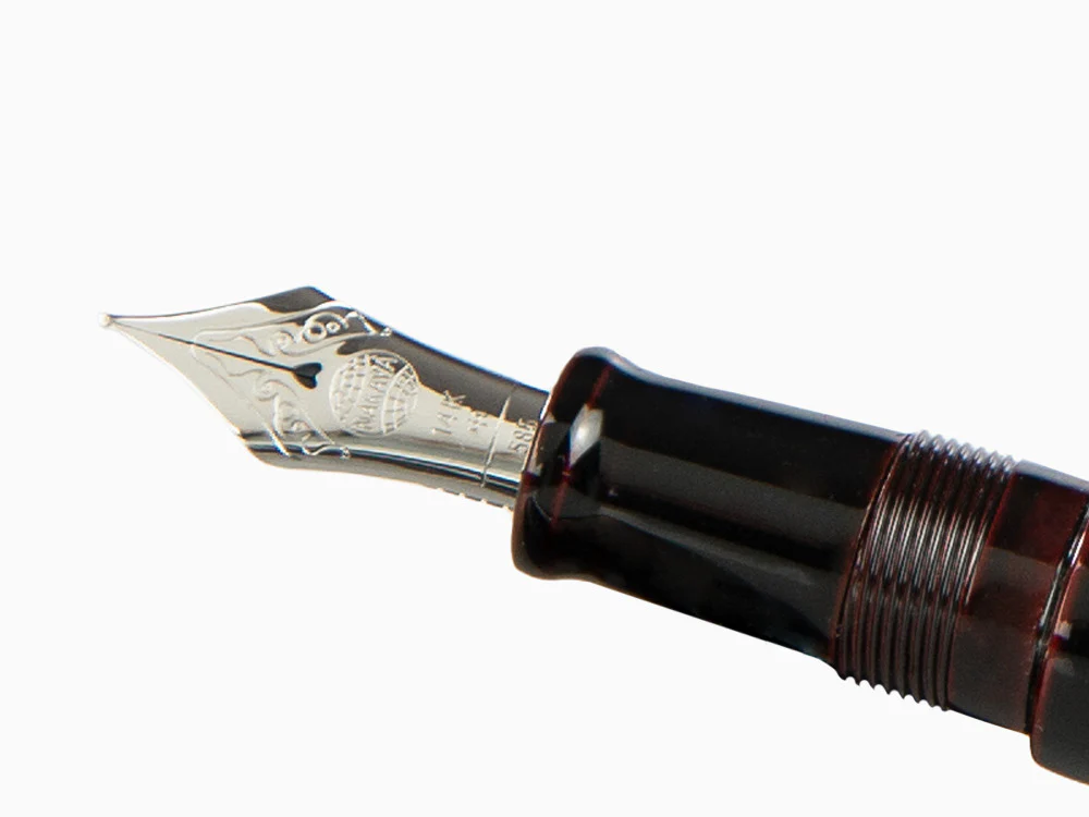 Nakaya Writer Fountain Pen Kuro-Tamenuri, Piccolo, Ebonite, Rhodium - Image 5