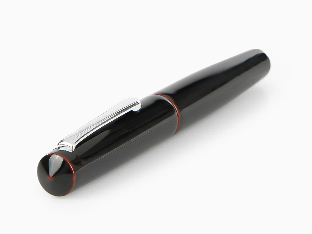 Nakaya Writer Fountain Pen Kuro-Tamenuri, Piccolo, Ebonite, Rhodium - Image 6