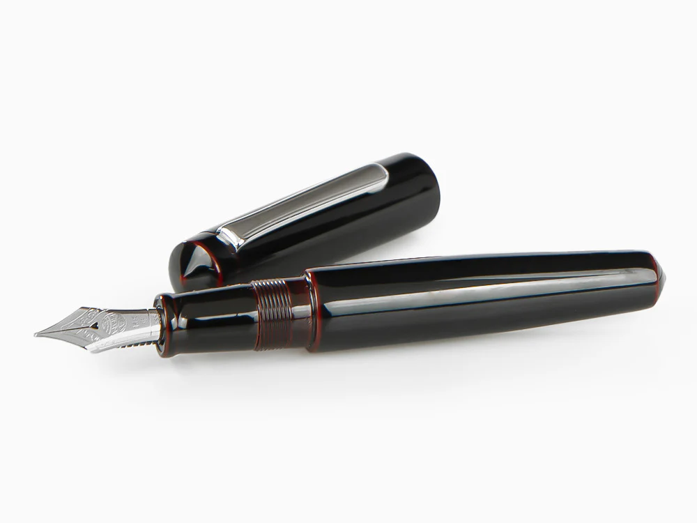Nakaya Writer Fountain Pen Kuro-Tamenuri, Piccolo, Ebonite, Rhodium - Image 7