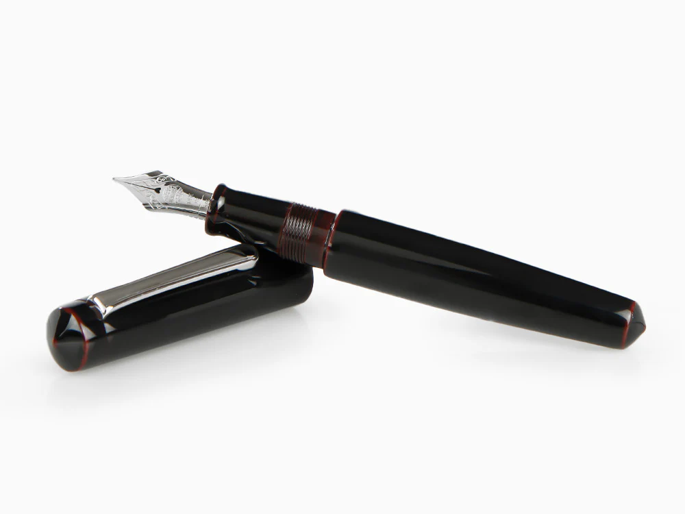 Nakaya Writer Fountain Pen Kuro-Tamenuri, Piccolo, Ebonite, Rhodium - Image 8