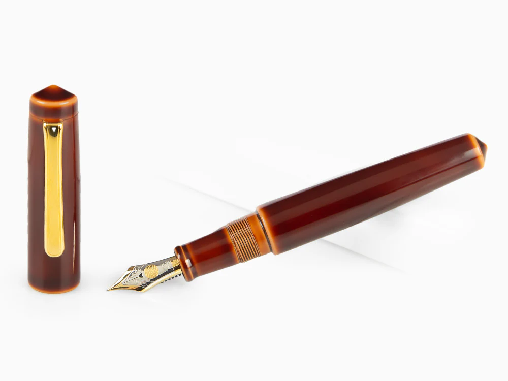 Nakaya Writer Fountain Pen Toki-Tamenuri, Piccolo, Ebonite, Two toned - Image 2