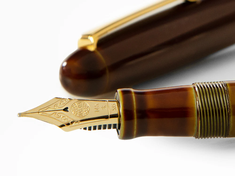 Nakaya Writer Heki-Tamenuri Fountain Pen, Portable, Urushi, Italic Nib - Image 5