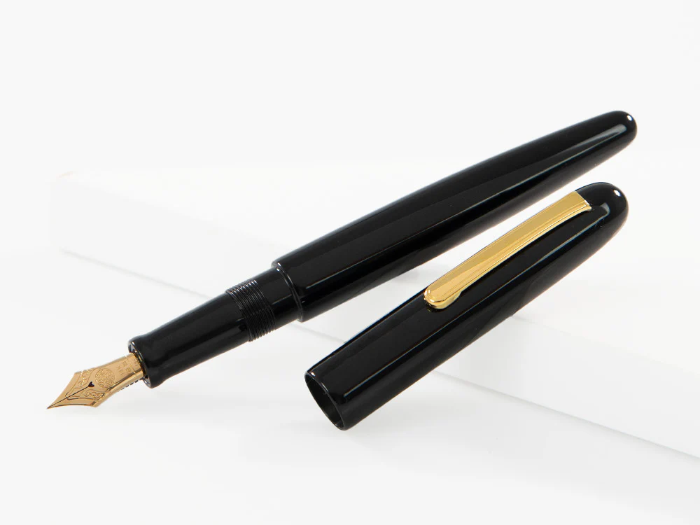 Nakaya Writer Kuro-Roiro Black Fountain Pen, Long, Ebonite - Image 4