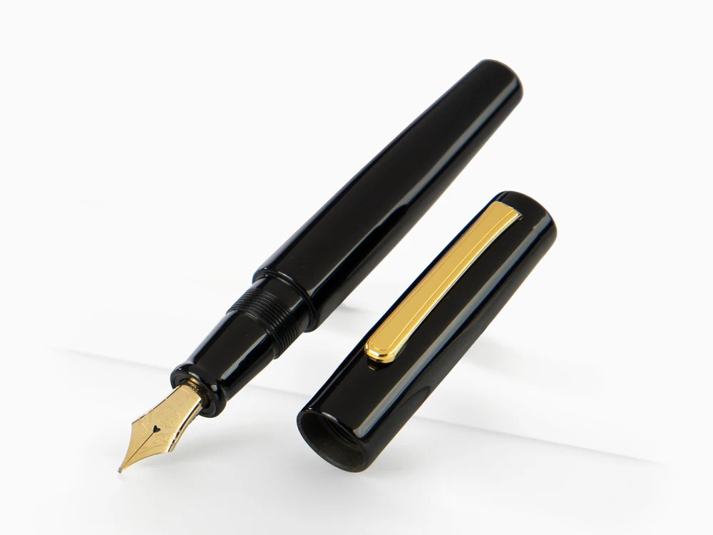 Nakaya Writer Kuro-Roiro Fountain Pen Black, Piccolo, Ebonite, Gold - Image 4
