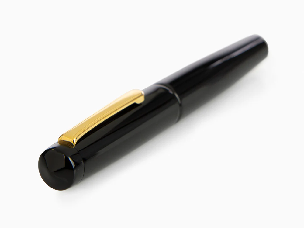 Nakaya Writer Kuro-Roiro Fountain Pen Black, Piccolo, Ebonite, Gold - Image 6