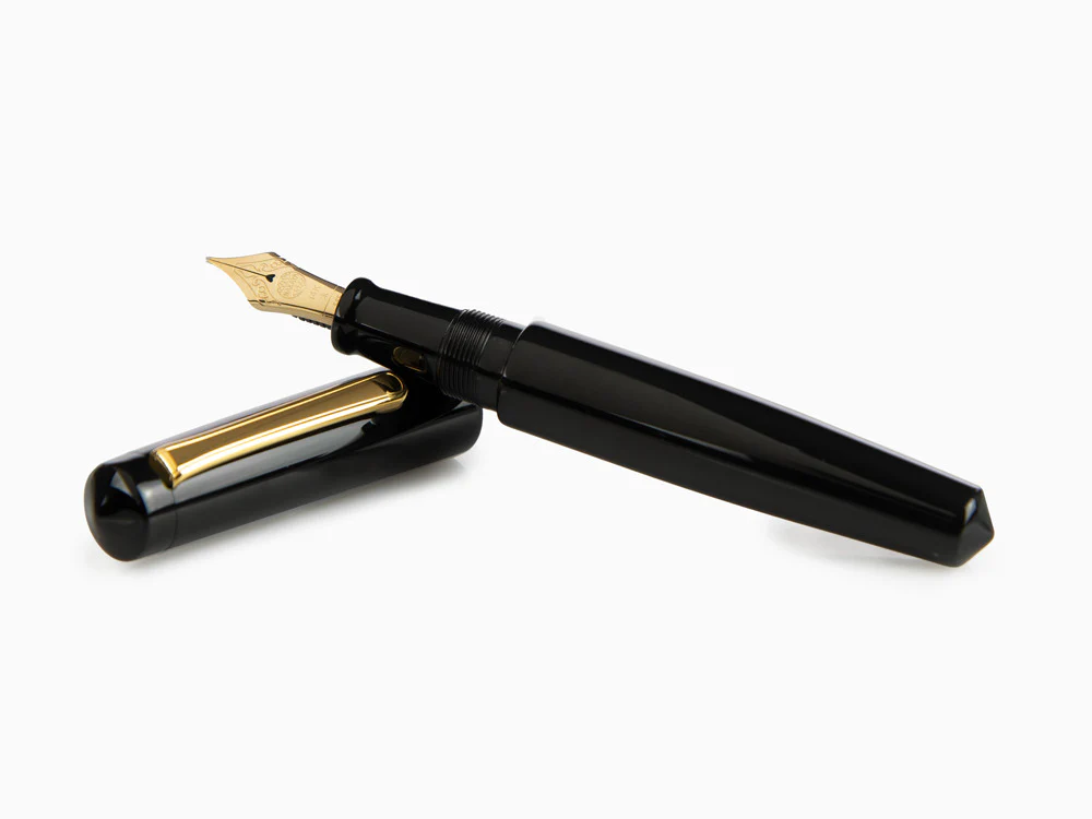 Nakaya Writer Kuro-Roiro Fountain Pen Black, Piccolo, Ebonite, Gold - Image 8