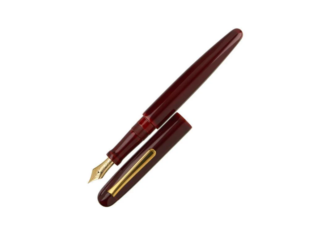 Nakaya Writer Long Fountain Pen, Aka Tamenuri, Urushi lacquer - Image 7