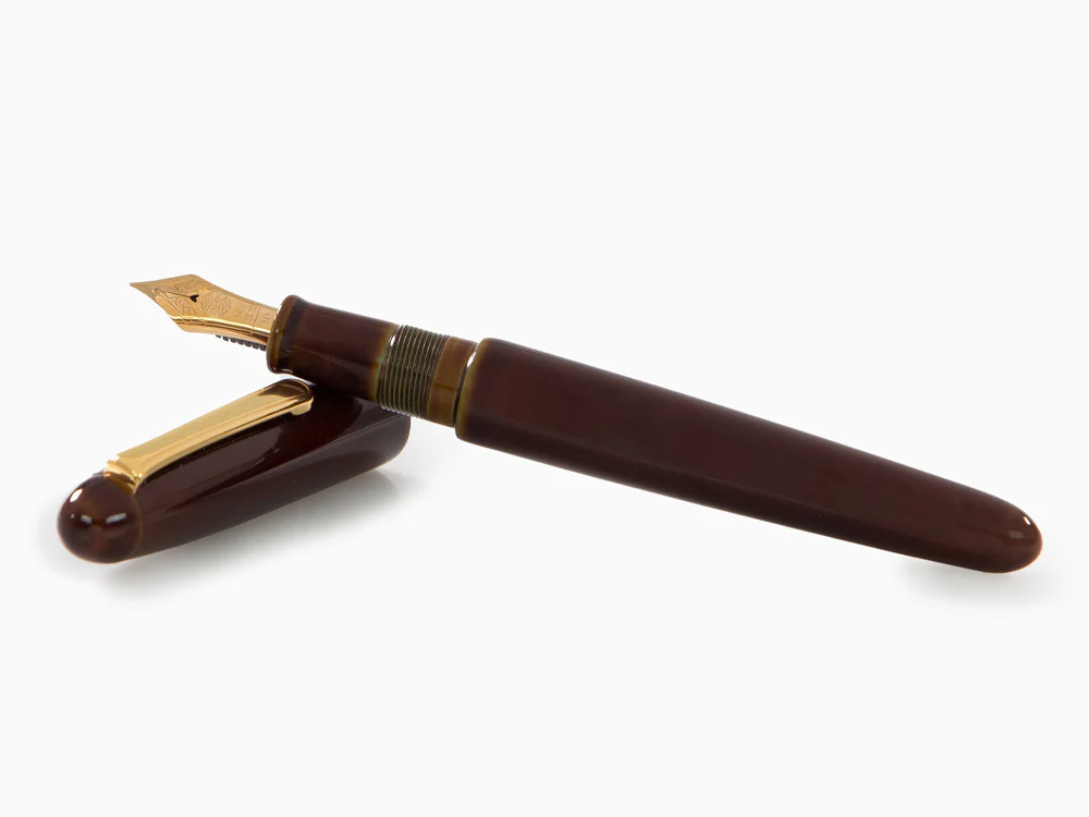 Nakaya Writer Long Fountain Pen, Heki Tamenuri, Ebonite / Urushi lacquer - Image 8
