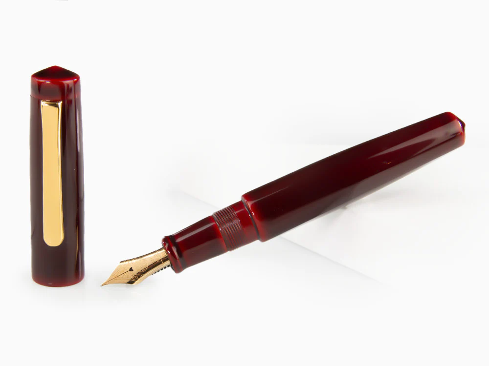 Nakaya Writer Piccolo Fountain Pen, Aka Tamenuri, Urushi lacquer - Image 2