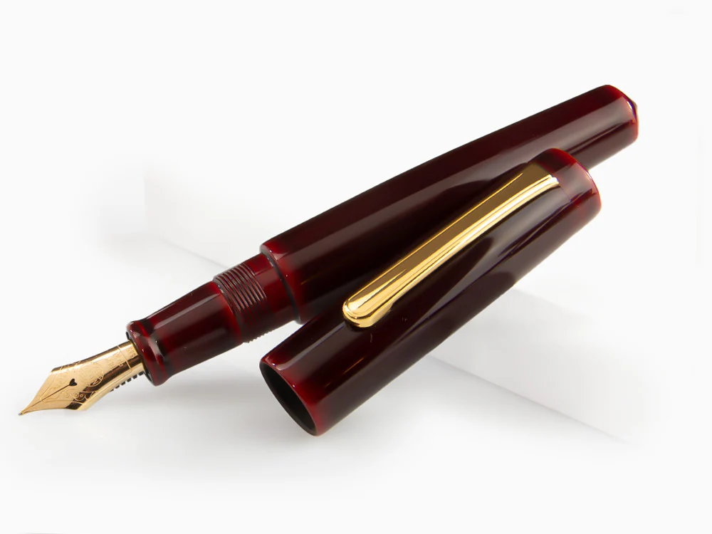 Nakaya Writer Piccolo Fountain Pen, Aka Tamenuri, Urushi lacquer - Image 4
