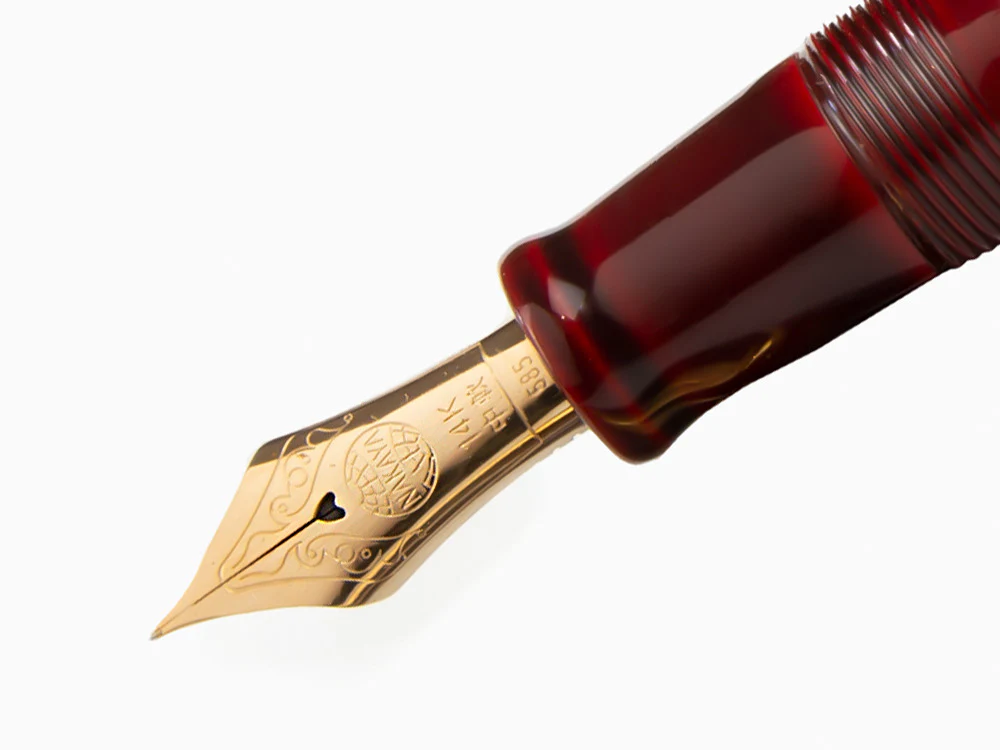 Nakaya Writer Piccolo Fountain Pen, Aka Tamenuri, Urushi lacquer - Image 5
