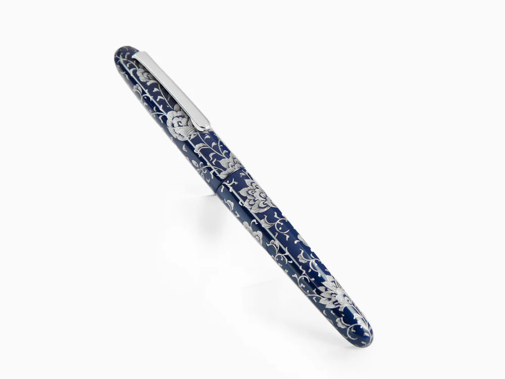 Nakaya Writer Portable Chingin Fountain Pen, Ebonite and Urushi lacquer - Image 3