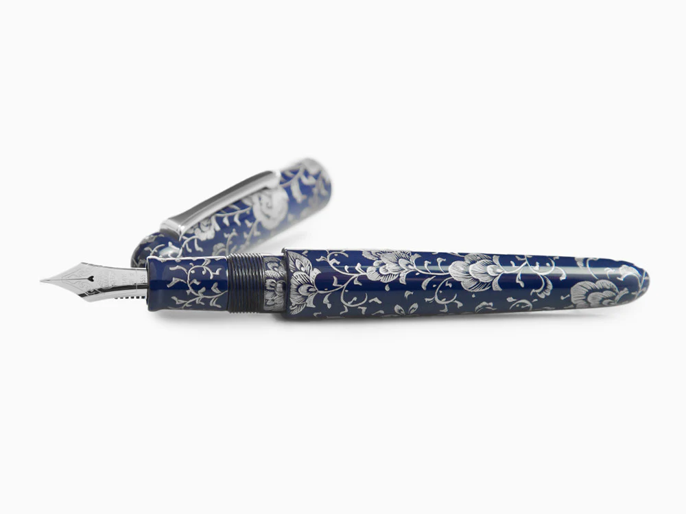 Nakaya Writer Portable Chingin Fountain Pen, Ebonite and Urushi lacquer - Image 7