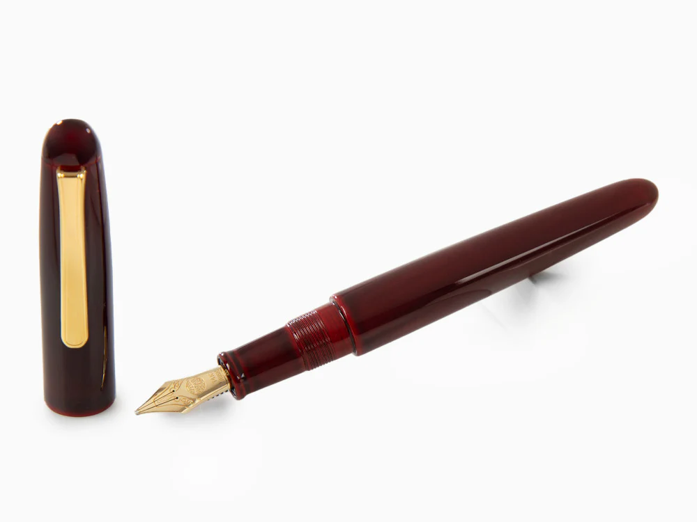 Nakaya Writer Portable Fountain Pen, Aka Tamenuri, Ebonite - Image 2