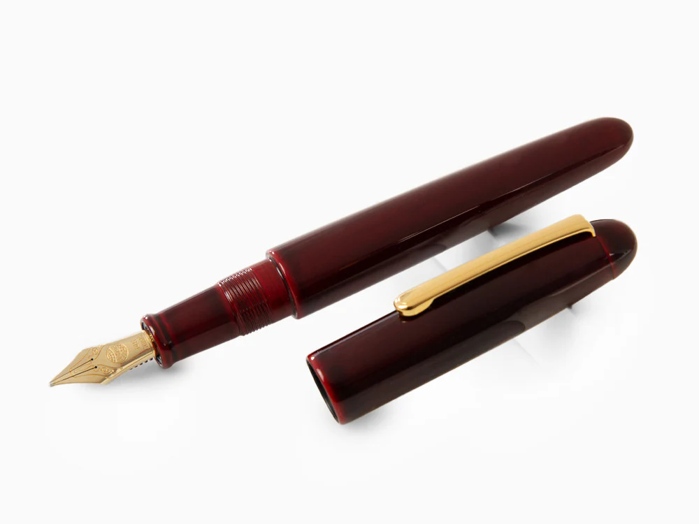 Nakaya Writer Portable Fountain Pen, Aka Tamenuri, Ebonite - Image 4