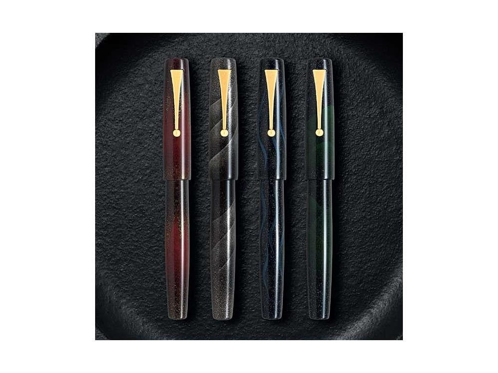Namiki Aya Hayate Gale Fountain Pen, Black, Silver Powder, AYA-HAYATE - Image 4