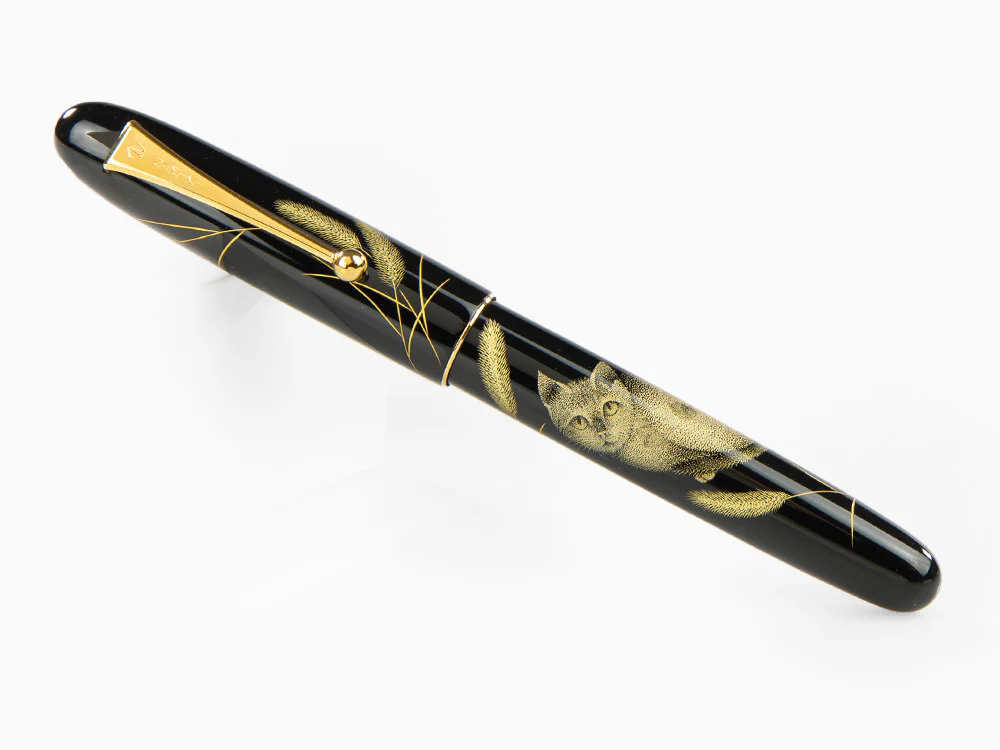 Namiki Chinkin Cat Fountain Pen, Urushi, FNKC-30-MNEK - Image 3