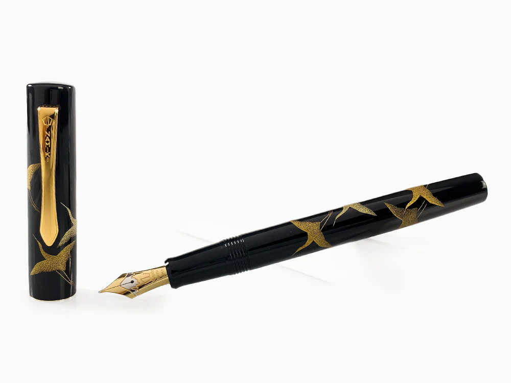 Namiki Chinkin Crane Fountain Pen, Urushi lacquer, FNVC-10M-T - Image 2