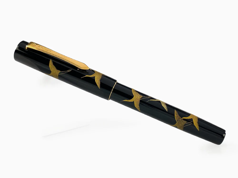 Namiki Chinkin Crane Fountain Pen, Urushi lacquer, FNVC-10M-T - Image 3