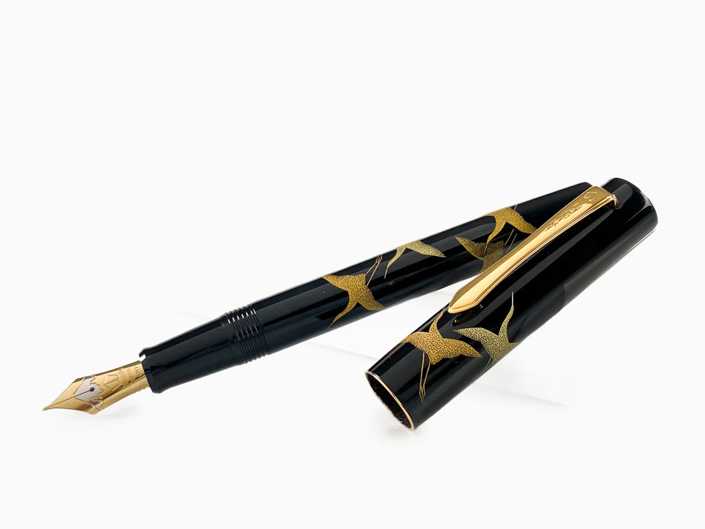 Namiki Chinkin Crane Fountain Pen, Urushi lacquer, FNVC-10M-T - Image 4
