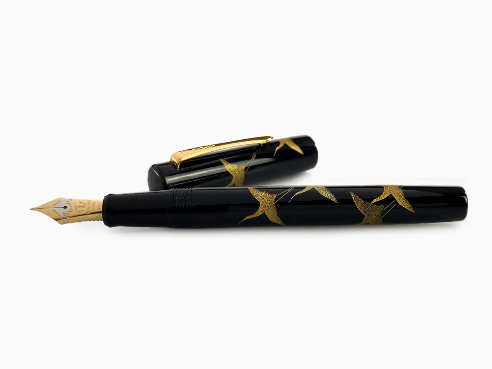Namiki Chinkin Crane Fountain Pen, Urushi lacquer, FNVC-10M-T - Image 7