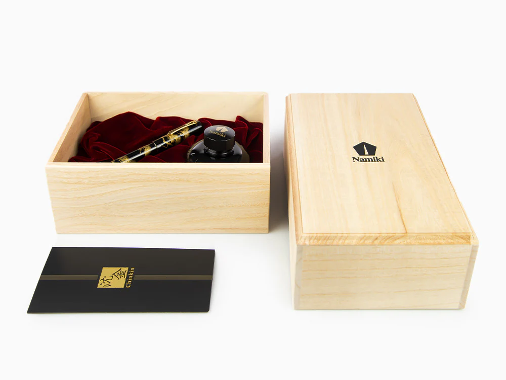 Namiki Chinkin Pine Tree Fountain Pen, Maki-e, Gold trim, FNVC-10M-MT - Image 10
