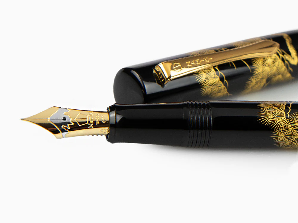 Namiki Chinkin Pine Tree Fountain Pen, Maki-e, Gold trim, FNVC-10M-MT - Image 5
