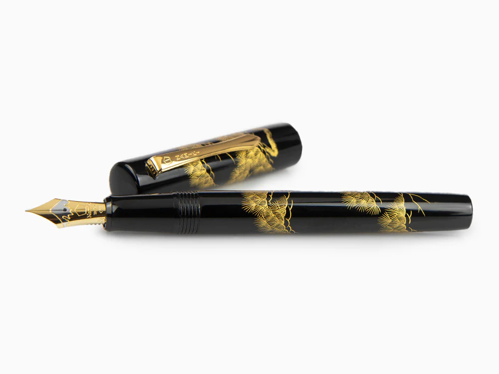 Namiki Chinkin Pine Tree Fountain Pen, Maki-e, Gold trim, FNVC-10M-MT - Image 7