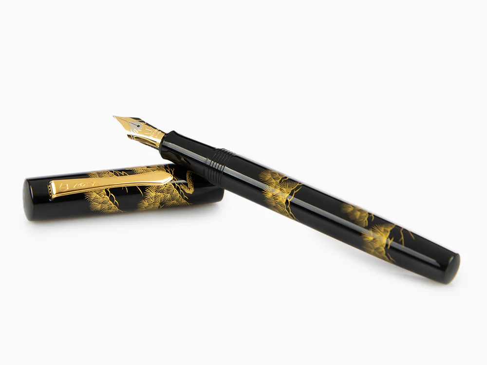 Namiki Chinkin Pine Tree Fountain Pen, Maki-e, Gold trim, FNVC-10M-MT - Image 8