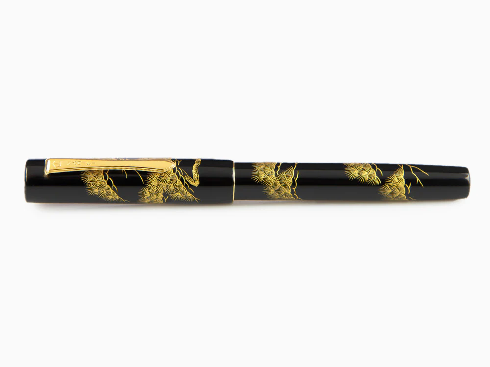 Namiki Chinkin Pine Tree Fountain Pen, Maki-e, Gold trim, FNVC-10M-MT - Image 9