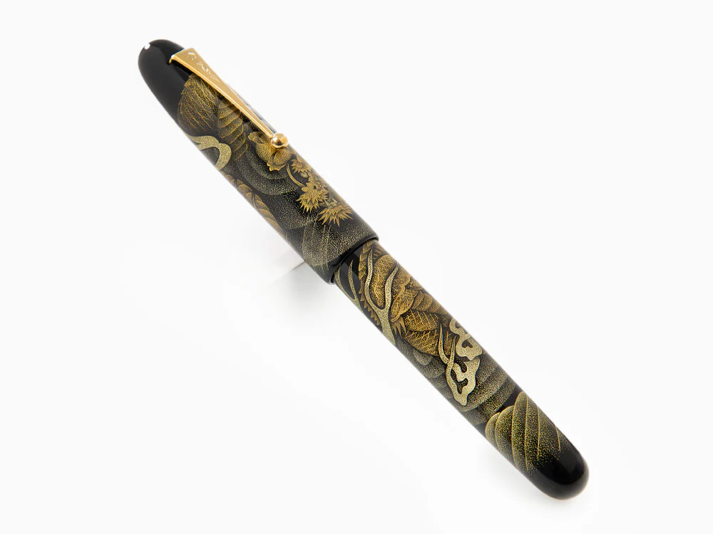 Namiki Emperor Chinkin Dragon Fountain Pen, Maki-e, Black - Image 3