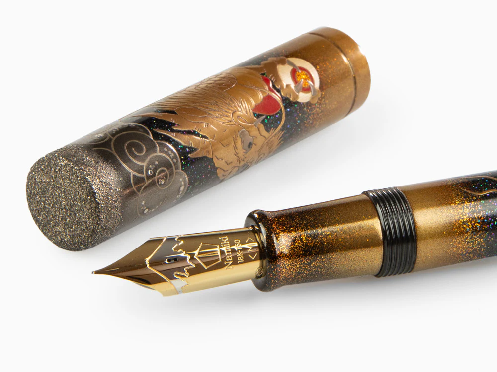 Namiki Emperor Dragon Fountain Pen, Urushi lacquer, Black, FNFV-80M-R - Image 5